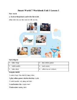 Smart World 7 Workbook Unit 1 Lesson 1