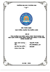 Nhận dạng và phân tích, đánh giá hiệu quả chiến lược cạnh tranh ở công ty cổ phần nông nghiệp BAF | Bài thảo Luận Học Phần: Quản Trị Chiến Lược