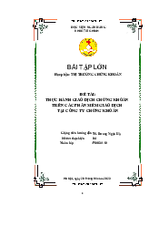 Thực Hành Giao Dịch Chứng Khoán Trên Các Phần Mềm Giao Dịch Tại Công Ty Chứng Khoán | Thị Trường Chứng Khoán