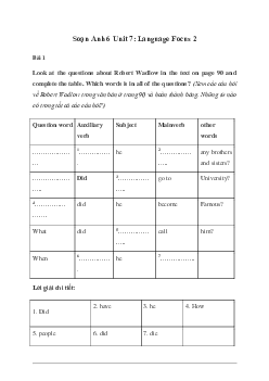 Giải Tiếng Anh 6 Unit 7: Language Focus 2 - Friends Plus