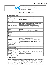 Đề cương chi tiết môn Tài Chính Cá Nhân | Trường Đại học Kinh Tế - Luật, Đại học Quốc gia Thành phố Hồ Chí Minh