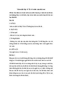 Tả vườn rau nhà em | Tập làm văn 4
