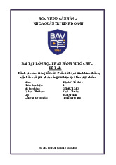 Bài tập lớn - Hành vi nhóm trong tổ chức môn Hành vi tổ chức | Học viện Ngân hàng