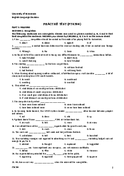 Đề thi thử tiếng anh đầu vào Cao học kinh tế | Đại học Ngoại Thương