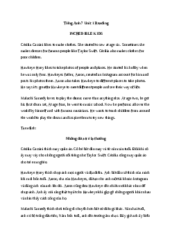 Giải Tiếng Anh 7 Unit 1: Reading | Explore English