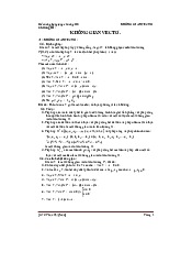 Chương 3: không gian Vecto môn Đại số tuyến tính | Đại học Bách Khoa, Đại học Đà Nẵng