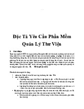 Đặc tả yêu cầu phần mềm quản lý thư viện | môn hệ thống thiết kế phân tích | trường Đại học Huế