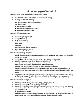 Đề cương ôn thi  môn Thị trường giá cả | Học viện Nông nghiệp Việt Nam