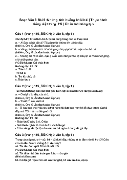 Soạn Văn 8 Bài 5: Những tình huống khôi hài | Thực hành tiếng việt trang 115 | Chân trời sáng tạo
