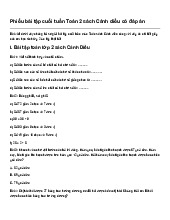 Phiếu bài tập cuối tuần Toán 2 sách Cánh diều có đáp án