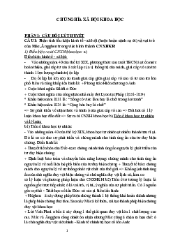 Đề cương Chủ nghĩa xã hội khoa học