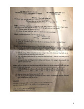 Đề thi hết môn học kì 1 Xác suất thống kê học năm học 2025-2026  - trường đại học Khoa học tự nhiên – Đại học quốc gia hà nội.