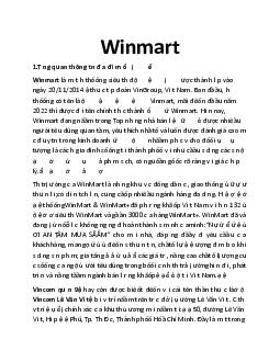 Hệ thống của hàng Winmart
