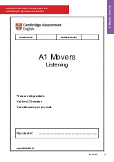 A1 Movers Listening | Tiếng Anh 12