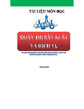 Giáo trình Quản trị sản xuất - Kinh Tế 2022 (lưu hành nội bộ)