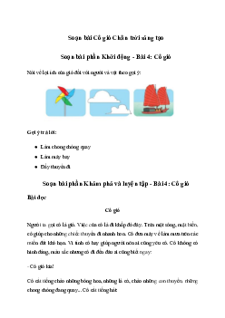 Soạn bài Cô gió trang 37 | Tiếng việt lớp 2 | Chân trời sáng tạo