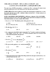 Final sample - Calculus 1 | Trường Đại học Quốc tế, Đại học Quốc gia Thành phố HCM