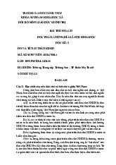 Bài thu hoạch học phần chủ nghĩa xã hội khoa học