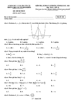 Đề cuối kì 2 Toán 11 năm 2022 – 2023 trường THPT Nguyễn Bỉnh Khiêm – Đắk Lắk