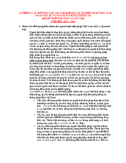 Hệ thống các câu hỏi tự luận thi vấn đáp