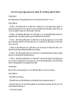 Giải Giáo dục Kinh tế và Pháp luật 10 Bài 9: Tín dụng và vai trò của tín dụng | Chân trời sáng tạo