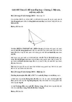 Giải SBT Toán 12: Đề toán tổng hợp - Chương 2. Mặt nón, mặt trụ, mặt cầu