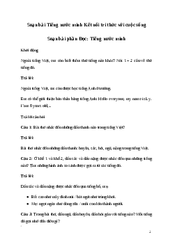 Soạn bài: Tiếng nước mình Tiếng Việt 3 | Kết nối tri thức