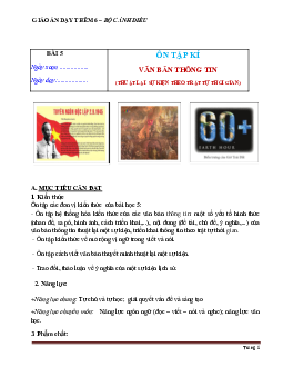 Giáo án dạy thêm Ngữ văn 6 sách Cánh diều  Bài 5