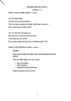 TOP 30 Đề Speaking VSTEP