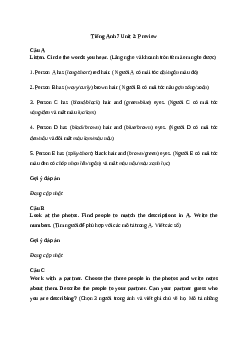 Giải Tiếng Anh 7 Unit 2: Preview | Explore English