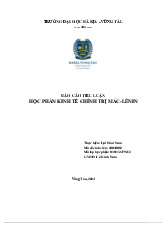 Đề cương môn Tư tưởng Hồ Chí Minh - Trường Đại học Bà Rịa - Vũng Tàu.