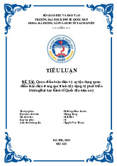 Quan điểm toàn diện và sự vận dụng quan điểm toàn diện trong quá trình xây dựng và phát triển trường Đại học Kinh tế Quốc dân hiện nay | Tiểu luận môn triết học mác - lênin