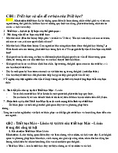Đề cương  Cơ Bản và Ứng Dụng trong Đời Sống  môn Triết học Mác - Lênin | Trường đại học Mở Hà Nội