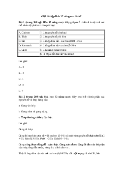 Hóa học 12 - Hợp kim của sắt
