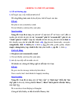Tài liệu về các lỗi sai về phó từ-adverd trong tiếng anh 12 và cách khắc phục
