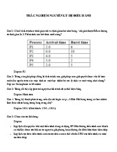 Trắc Nghiệm Môn Nguyên lý hệ điều hành | Đại học Cần Thơ