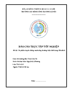 Báo cáo thực tập ấn phẩm truyền thông marketing thương hiệu thời trang Elizabeth | Trường Cao Đẳng Công Thương Việt Nam