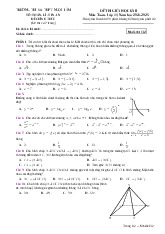Đề giữa học kỳ 2 Toán 11 năm 2024 – 2025 trường Ngọc Lâm – Đồng Nai có đáp án