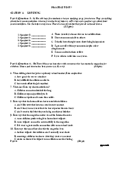 Tài liệu Practice Test - Chuyên Anh | Trường Đại học Ngoại ngữ, Đại học Quốc gia Hà Nội