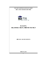 Bài giảng Ergonomics trong thiết kế nội thất - Công nghiệp và Kiến Trúc | Đại học Lâm Nghiệp