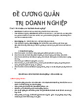 Đề cương Quản trị doanh nghiệp | Đại học Kinh tế kỹ thuật công nghiệp