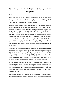 Kể chuyện về lòng trung thực lớp 4 Mới nhất  | Tập làm văn 4