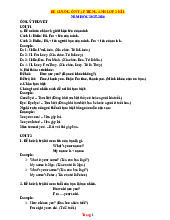 Đề Cương Ôn Tập Học Kỳ 1 Tiếng Anh 3 Global Success 2025-2026 Có Đáp Án