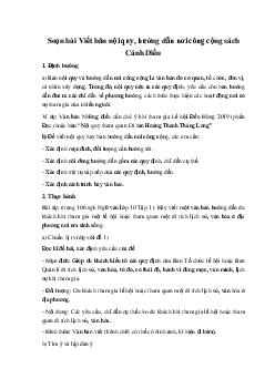 Soạn bài Viết bản nội quy, hướng dẫn nơi công cộng lớp 10 sách Cánh Diều