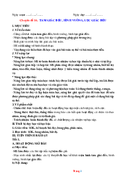 Giáo án Toán 6 bài 18: Hình tam giác đều. Hình vuông. Hình lục giác đều