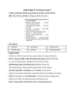 giải a closer look 2 unit 6 lớp 9