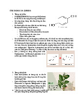 Ứng Dụng Của Quinon Trong Mỹ Phẩm Và Chữa Bệnh