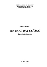 Giáo trình môn Tin học đại cương | Trường Đại học Mỏ - Địa chất