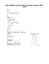 Đề thi tuyển sinh vào 10 môn Toán GD&ĐT Bạc Liêu năm 2024 - 2025