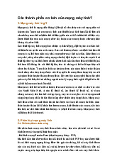 Các thành phần cơ bản của mạng máy tính?